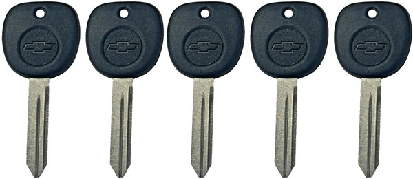5 Pack - OEM Chevy bow-Tie Logo Key Blanks For Select 1999-2009 B102GCP 15026223