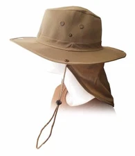 New Fishing Hiking Hunting Military Snap Brim Neck Cover Sun Flap Bucket Hat Cap