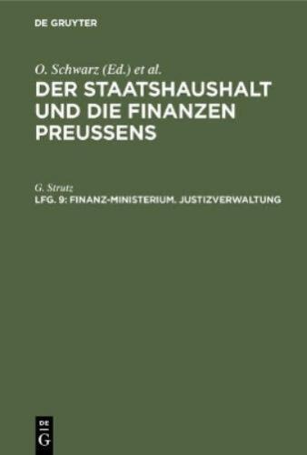 `Strutz, G.` Finanz-Ministerium. Justizverwaltung (US IMPORT) HBOOK NEW - Picture 1 of 1