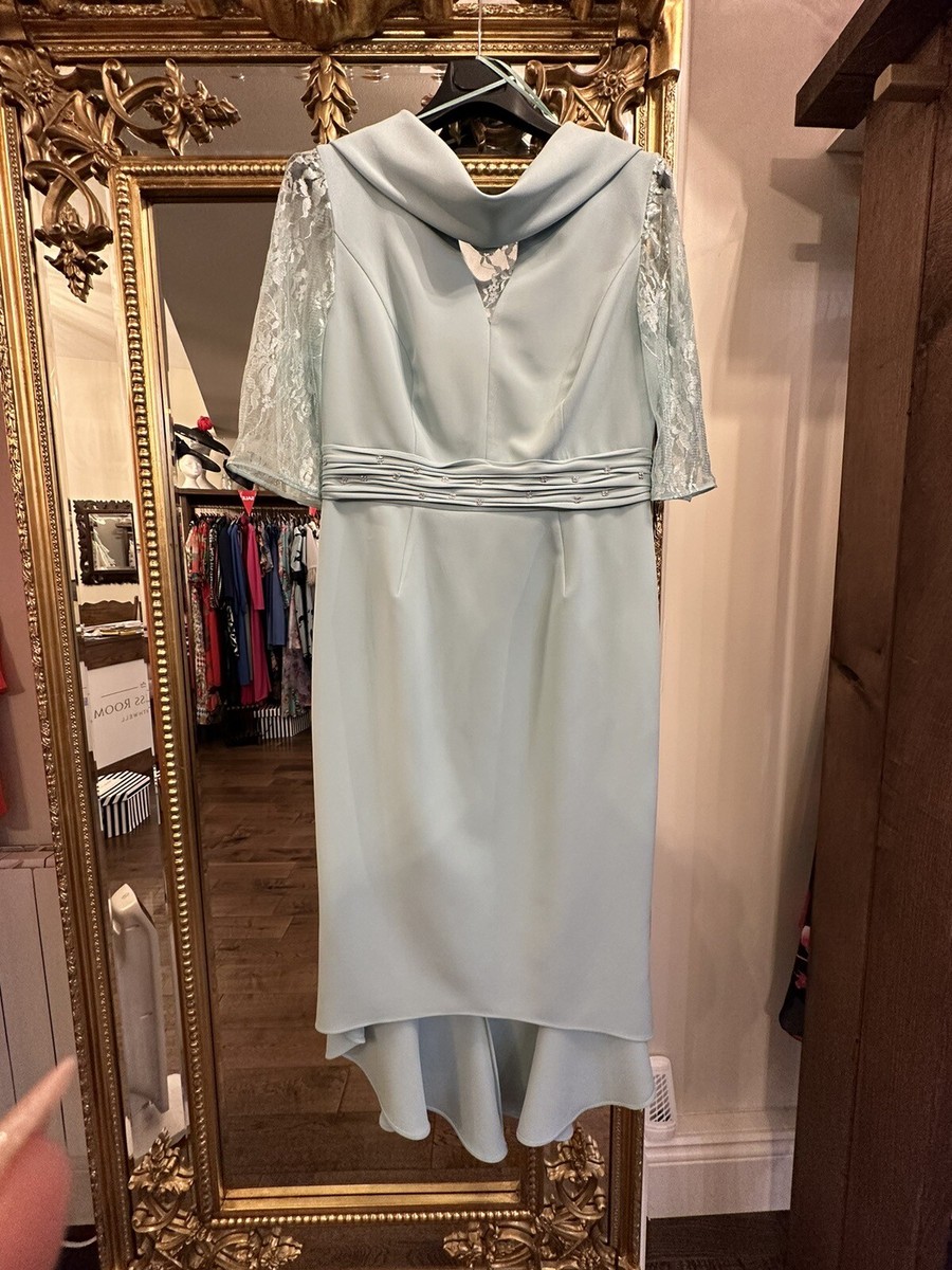 Gabriela Sanchez 7421 Mint Aqua Mother Of The Bride Dress Size 10