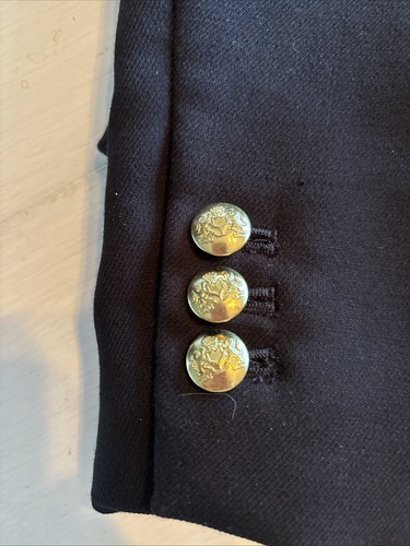 Giacca da hacking Banana Republic vestibilità classica con bottoni colore oro nero taglia 0 - Foto 4 di 9