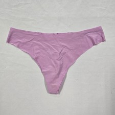 Vintage Victoria's Secret Seamless No Show Thong Panties 2009 Y2K Purple L Large