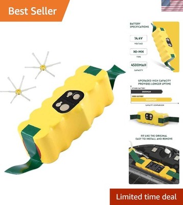 14.4V 4.5Ah Rechargeable Replacement Battery for Roomba - Compatible R3 & 900