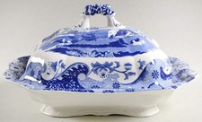Spode Blue Italian Rectangular Covered Vegetable Bowl 675436
