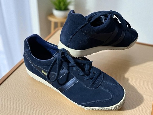 Gola CLA 974 Hombres Cuero Azul Gamuza Con Cordones Estilo de Vida Tenis Zapatos Talla 8 - Imagen 3 de 10