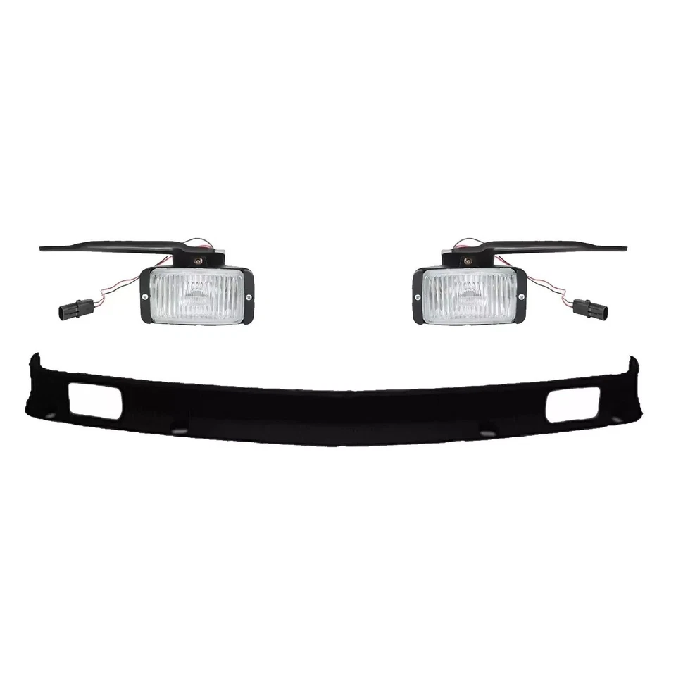 New Front Lower Valance with Fog Light 3PC Fits 1988-2000 Chevy & GMC C/K Series - Image 2 of 4