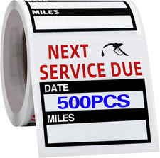 500Pcs Oil Change Auto Maintenance Service Due Reminder Stickers Labels 500Pcs/R