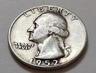1952 Washington Quarter 25c 90% Silver (X111)