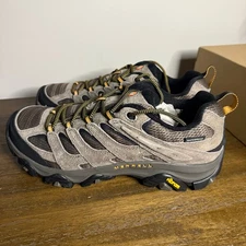 Merrell Men’s Moab 3 Walnut Leather Waterproof Hiking Shoe- Size 10.5