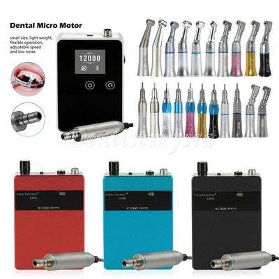 Lab Portable Electric Micromotor Polishing Unit + E-type Motor Handpiece Dental
