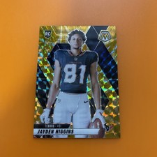 2025 Panini Mosaic Football Jayden Higgins #286 RC  Reactive Yellow Variation