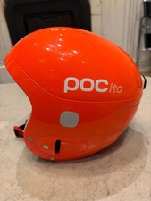 Zimowe dziecięce kaski czaszki POCito, fluorescencyjne pomarańczowe rozmiar XS/S 51-54cm