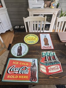 Lot Of 5 Coca Cola Metal Signs