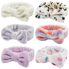 6 Pcs Spa Facial Headbands Set - Soft Fleece Headbands for Makeup, Face Washing,