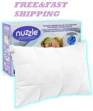 Nuzzle Cooling Adjustable Pillow for Side Sleepers, Luxury Standard Size Bed Pil
