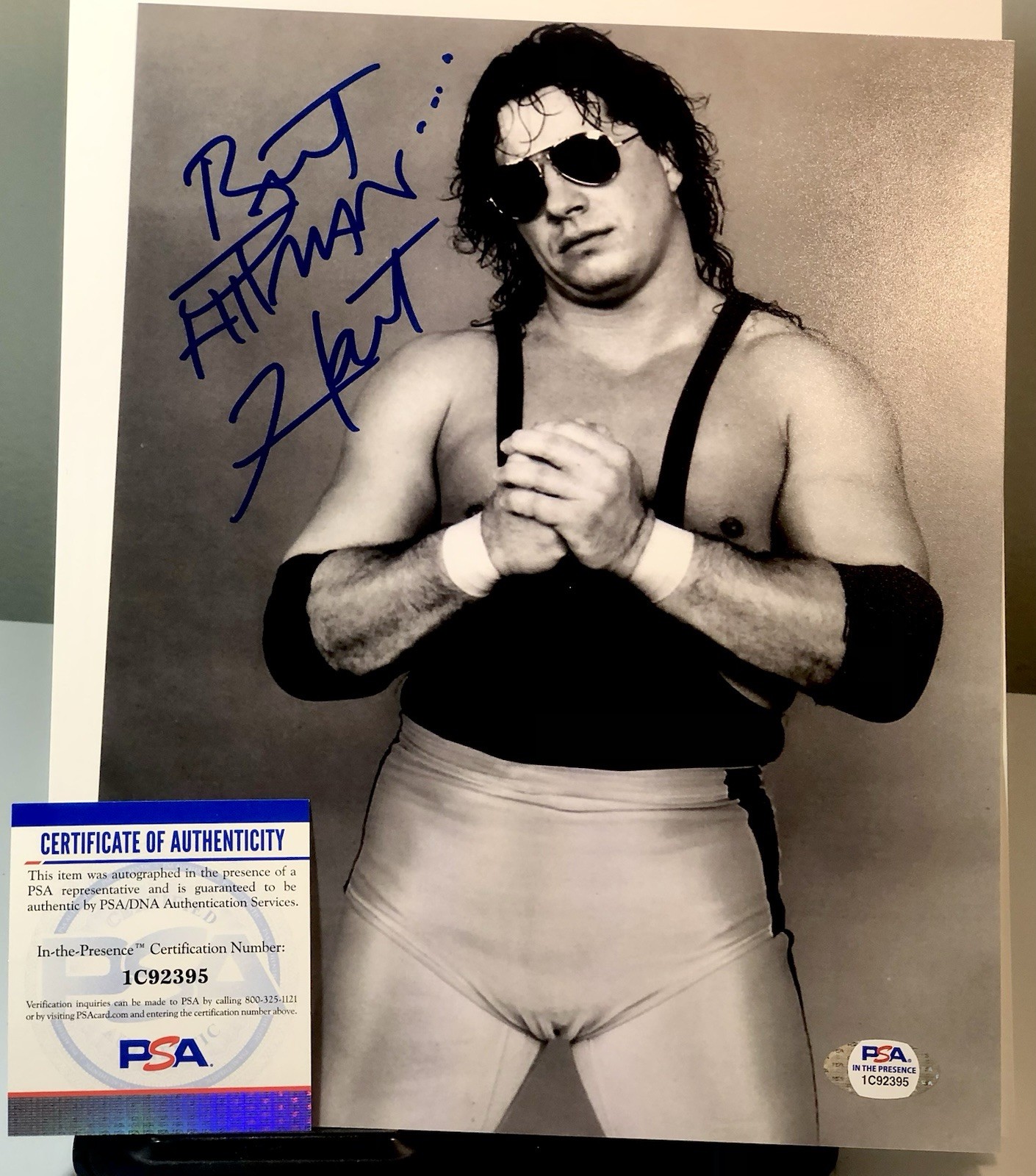 Signed Bret Hart PSA/DNA Authentic 8x10 Autograph Vintage Photo WWE WWF WCW HOF