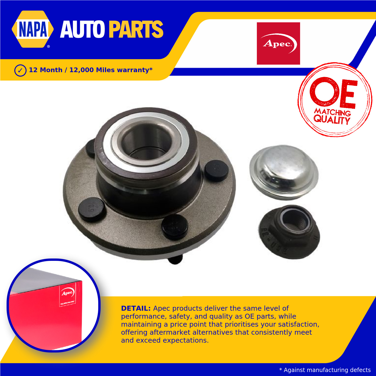 Wheel Bearing Kit Front AWB1509 Apec 04779199AA 04779199AAS1 4779199AAS1 Quality
