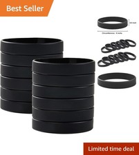 Creative Black Silicone Bracelets - 12-Pack, Perfect for Events Everyday Use
