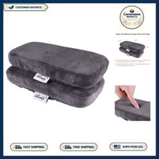 Ergonomic Memory Foam Armrest Pads - Gray - Set of 2 for Ultimate Comfort