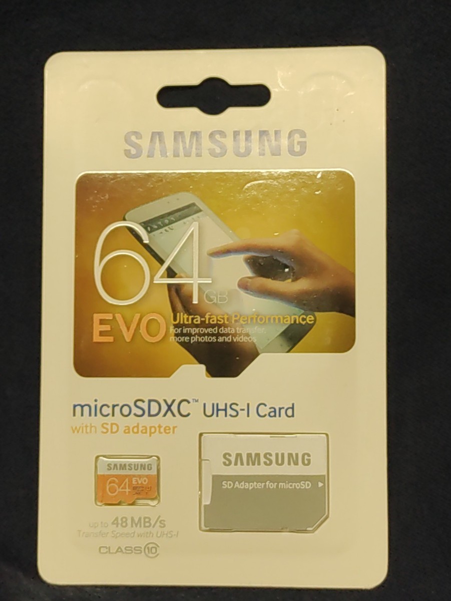 Samsung Evo 64GB Class 10 Micro SD Memory Card with SD Adapter (MB-MP64DA  AM)