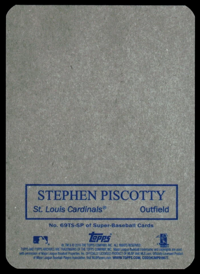 2016 Topps Archives #69TS-SP Stephen Piscotty 1969 Topps Super Cardinals - Image 2 of 2
