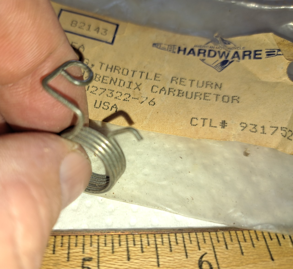 Made In USA NOS Throttle Return Spring Harley-Davidson Part #27322-76 ...