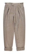 Authentic Men's Gucci Grey Wide Leg Corduroy Trousers Pants 644132 New $1250