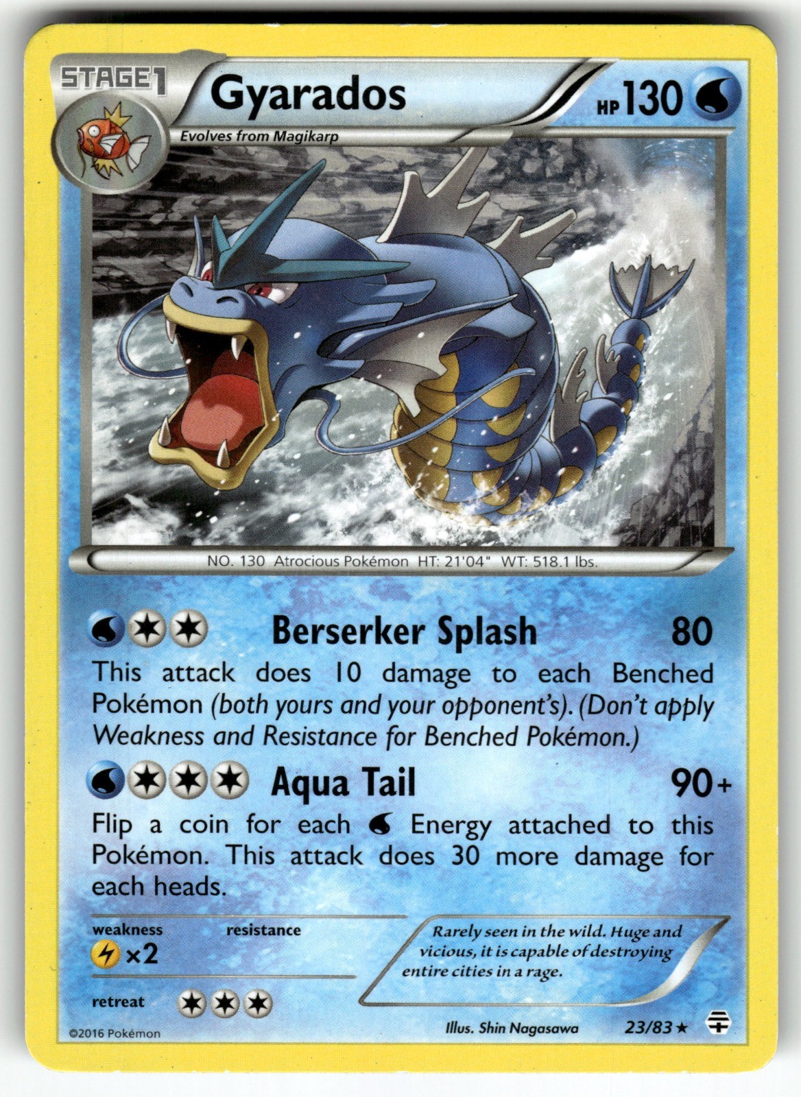 Gyarados 23/83 Generations LP Pokemon Card TCG