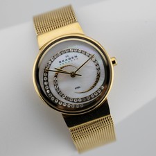 Skagen Denmark 355SGGD Gold-Tone Quartz Analog Women\'s Watch New Battery Skagen Denmark Women main image 2