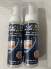 TWO NEW - OCUSOFT Lid Scrub 7.25 oz EyeLid Cleanser Foam - EXP 06/27 - Sealed 