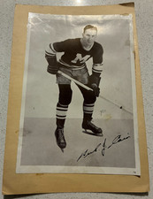 1935/40 CROWN BRAND NHL HOCKEY PHOTO #78 HERB CAIN MONTREAL MAROONS glued to bck