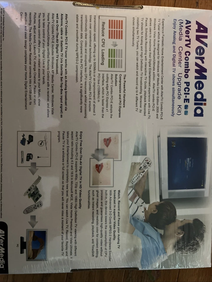 AVerMedia AVerTV Combo PCI-E Cable/ATSC TV Tuner+ S-Video/Composite Input Sealed - Image 3 of 3