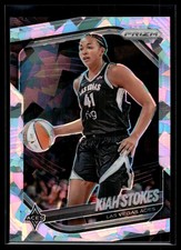Kiah Stokes 2025 Panini Prizm WNBA Ice Prizm Card #58