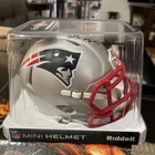 New England Patriots DRAKE MAYE Signed Riddell Speed Mini Helmet AUTO - FANATICS