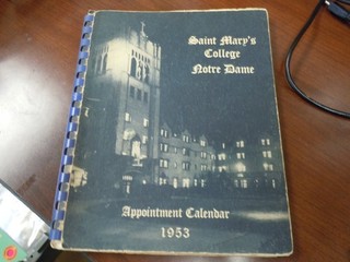 Saint Mary's College Notre Dame Appointment Calendar 1953 Illustrated