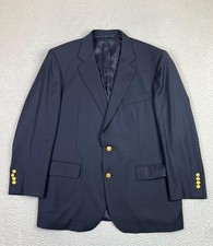 Brooks Brothers Blazer Mens 46 Blue Loro Piana Wool Made USA Super 120s