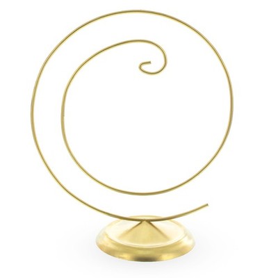 Art Deco Swirl Gold Metal Ornament Display Stand 10 Inches (Poland)