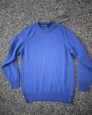 Hawick Knitwear Scotland Vintage Lambswool Men’s blue pullover size M brand new