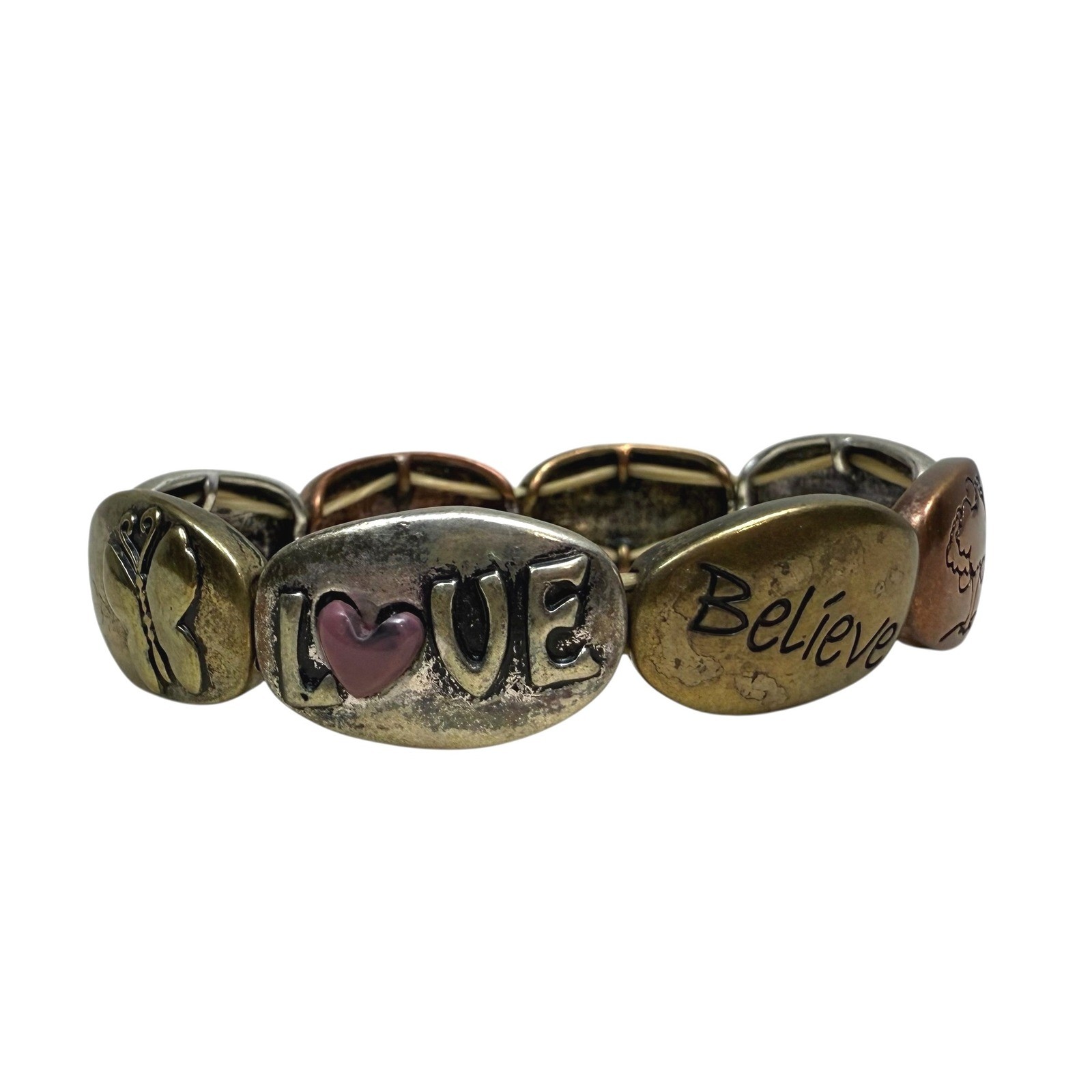 Rustic Copper Stacking Stretch Bracelets Set Boho… - image 4