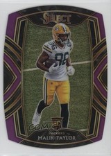 2020 Panini Select Club Level Purple Prizm Die-Cut Malik Taylor #282 16wc