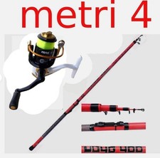 canna bolognese tornado 4 metri + combo mulinello da pesca eco trota lago  mare