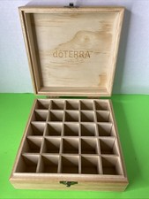 Caja de madera de aceites esenciales doTerra estuche de almacenamiento soporte solo caja de 25 aceites