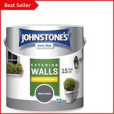 Moher Slate Exterior Smooth Masonry Paint - 2.5L with 15  Protection