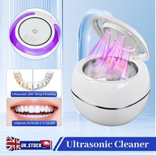 42KHz Ultrasonic Cleaner USB Rechargeable Retainer Denture Braces Cleaner NEW
