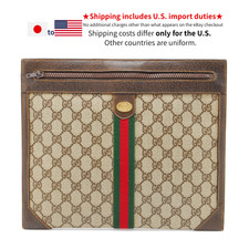 Vintage Gucci clutch bag PVC GG sherry