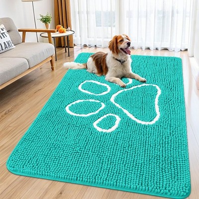 Smiry Dog Door Mat for Muddy Paws Absorbent, Non-Slip, Quick Dry, Washable