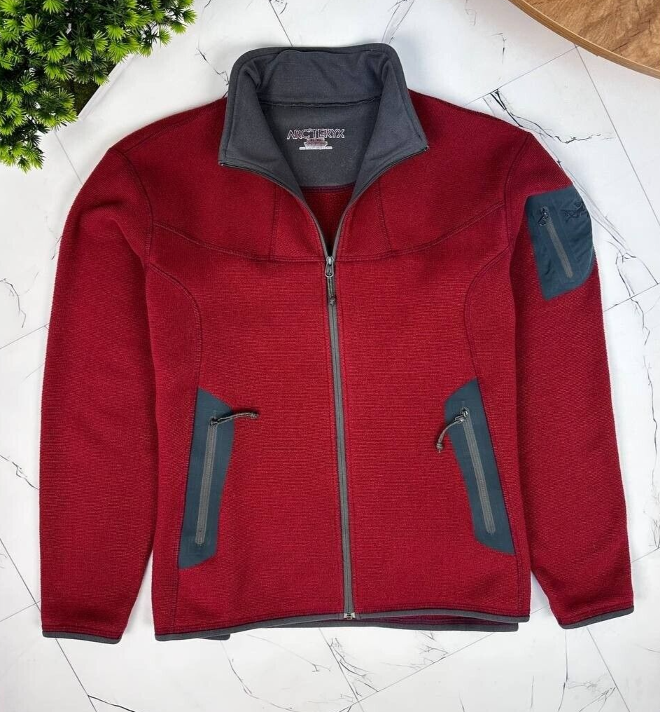 ARC'TERYX Arcteryx maglione donna in pile con zip tasca outdoor taglia XL