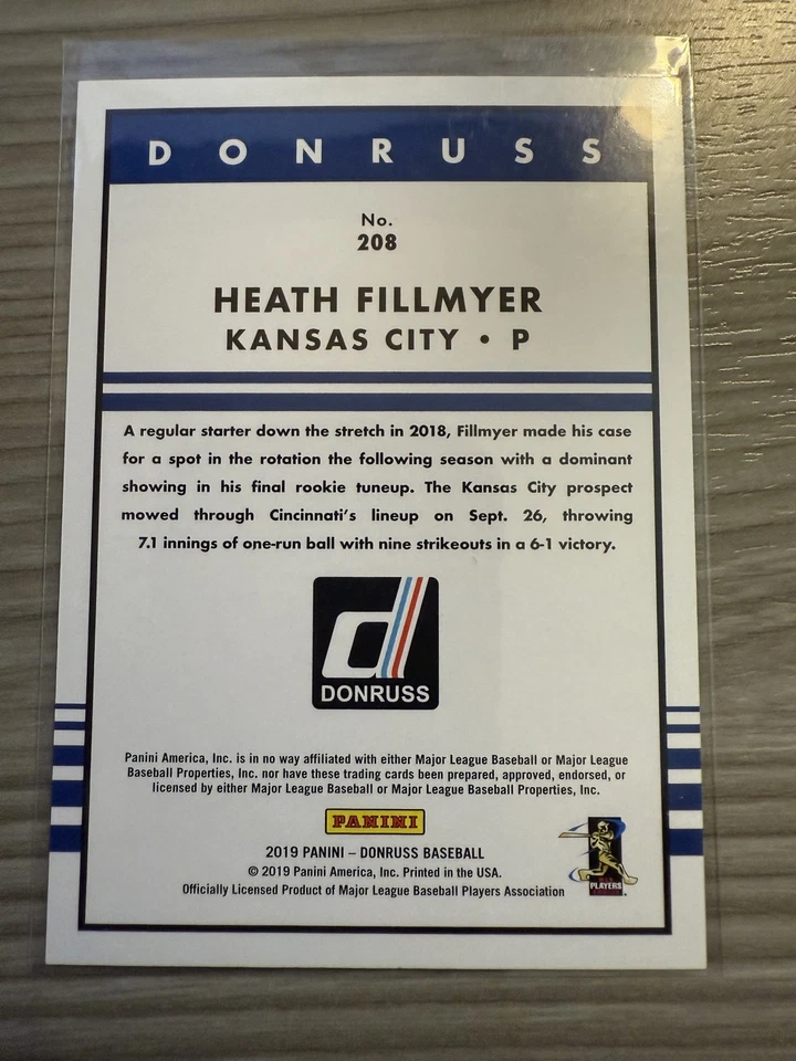 2019 Panini Donruss - Retro 1985 Heath Fillmyer #208 (RC) - Image 2 of 2