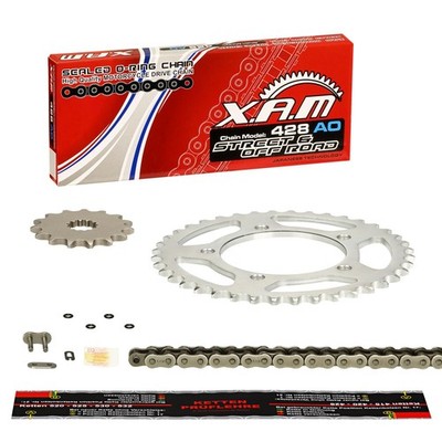 Kettenkit XAM X-Ring Suzuki RG 125 Gamma (NF12A) 1988, Clipschloss, RG125
