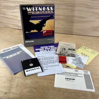 Infocom The Witness for Apple II 3.5'' Disk Original Box w/ Matchbook 1984 RARE